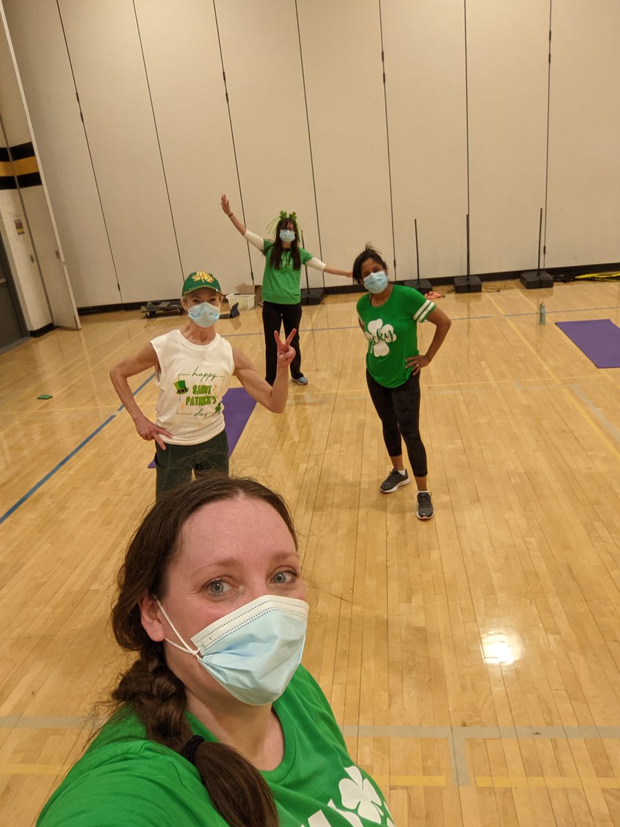 Happy St. Patrick's Day!  Reaching for gold at Holy Trinity! #StPatricksDay 🌈🍀 #wellnessworkout #lucky