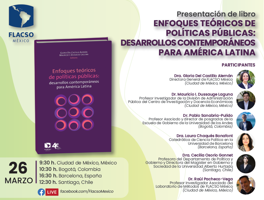 FLACSOSG's tweet photo. 📚 @FlacsoMx invita a la presentación del libro "Enfoques teóricos de Políticas Públicas: desarrollos contemporáneos para América Latina". 
🗓️26 marzo · 9:30 h (CDMX)
📹#FBLive: https://t.co/UbUcIEwdqt

#flacsomx #LecturaRecomendada https://t.co/kt9N49aKuW