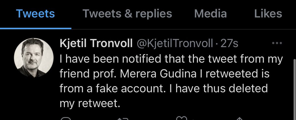 dejene_2011's tweet photo. #TPLF Cliques like @KjetilTronvoll are still working on disinformation. He retweeted abt #ProfMerrara. But, as people exposed his fake info, he deleted. See how the paid liars disinform the world abt #Ethiopia with fake &amp; unverified info! @fishata @NeaminZeleke @iyoba4u @Emuye06 https://t.co/bTz0wumF63