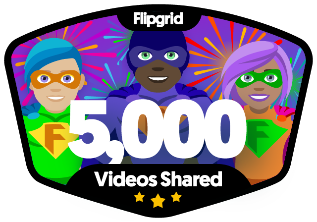 coachpflores's tweet photo. I am excited to rock my @Flipgrid 5,000 Videos badge! #FlipgridForAll Well is 5.2K &amp; growing!😉

If you have not used #Flipgrid, click here to join free👇👇https://t.co/tUD7bbpYh8

💥I love #gridpals Let's connect, collaborate, and share ideas! #langchatshare #WLTechTools #edtech https://t.co/WvKJ9cFbFC