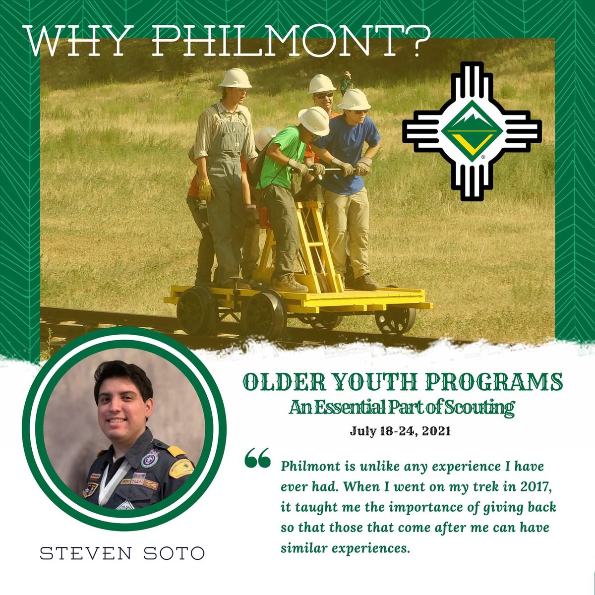 You have the chance to spend your summer alongside like-minded individuals while enjoying all the wonderful views and activities that Philmont has to offer! You won't want to miss out on Older Youth Programs: An Essential Part of Scouting – July 18-24! Participants must be 18+.