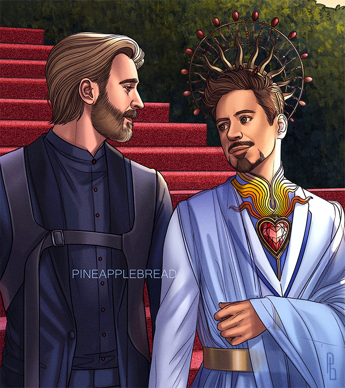pineapplebreads's tweet photo. Steve and Tony at the Met Gala: Saints &amp; Sinners for my MTH winner @betheflame1 

You can read the fic, A Common Guttersnipe here: https://t.co/rAvBhoCC5B https://t.co/Ue4wdGuLL8