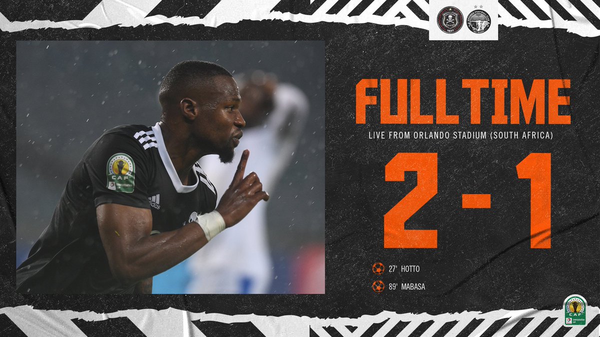 orlandopirates's tweet photo. ☠ FT || @orlandopirates 2 - 1 @EnyimbaFC
🥅 27' @DeonHotto
🥅 89' @TshegoMabaso
⚫⚪🔴⭐
#TotalCAFCC #Matchday
#OrlandoPirates
#OnceAlways https://t.co/r5fTFLLR40