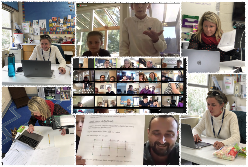 HillbrookSchool's tweet photo. Turning marshmallows into marshmal-gebra: we had a blast at our Family Math Event on Zoom yesterday! One of the ways we've stayed connected throughout a year of distance learning are our online fun events just like this one. https://t.co/QkKJFJ1krz