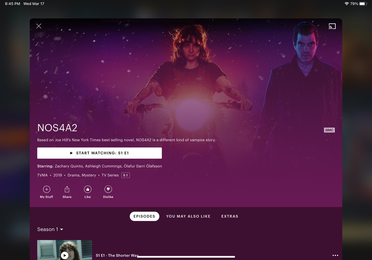 joe_hill's tweet image. C&apos;mon #NOS4A2 is on @hulu, you&apos;ve got no excuses left, The Brat wants to ride. Climb on the back of her bike and let&apos;s roll. Both seasons -- the whole story -- available right now.