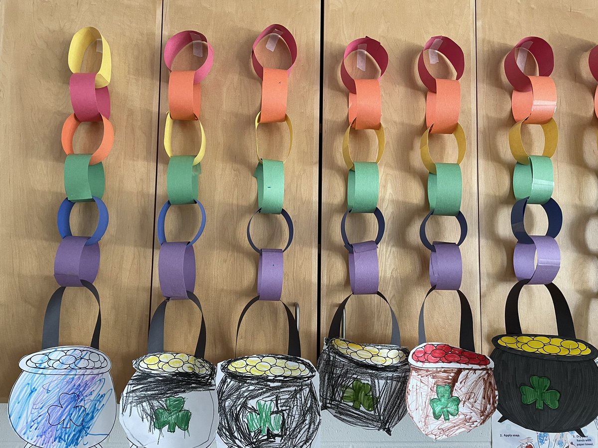 MsEHandley's tweet photo. Happy St. Patrick’s Day! We found pots of gold at the end of our rainbows in Kindergarten today 🌈🍀 @ElginburgPS https://t.co/On3MUGAZtT