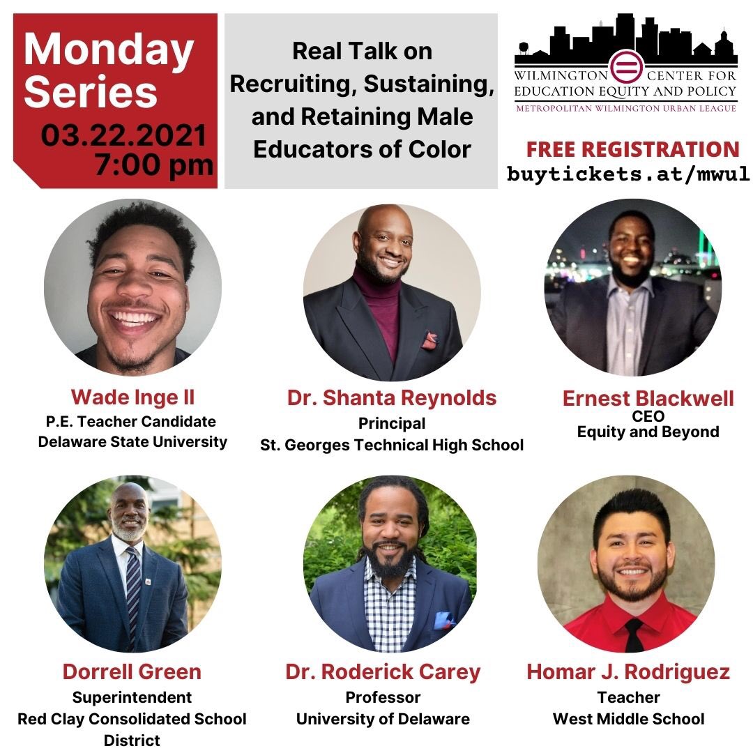 Join us to discuss Black &amp; Latino male recruitment and retention.