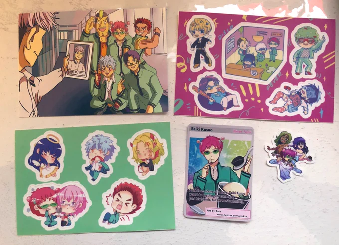 my flat set from the disastrous life zine arrived!! it's so cute tysm to all the artists  &lt;33 