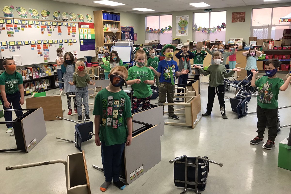 ellen_probe's tweet photo. We thought for sure that we would catch a leprechaun this year with one of these amazing traps .... instead, our classroom was a disaster! Plus, we think a leprechaun tooted in one of our traps! Happy St. Patrick’s Day! 🤣🍀@GBProbeSchool @LethSchDivision https://t.co/y5OMw0mrh2