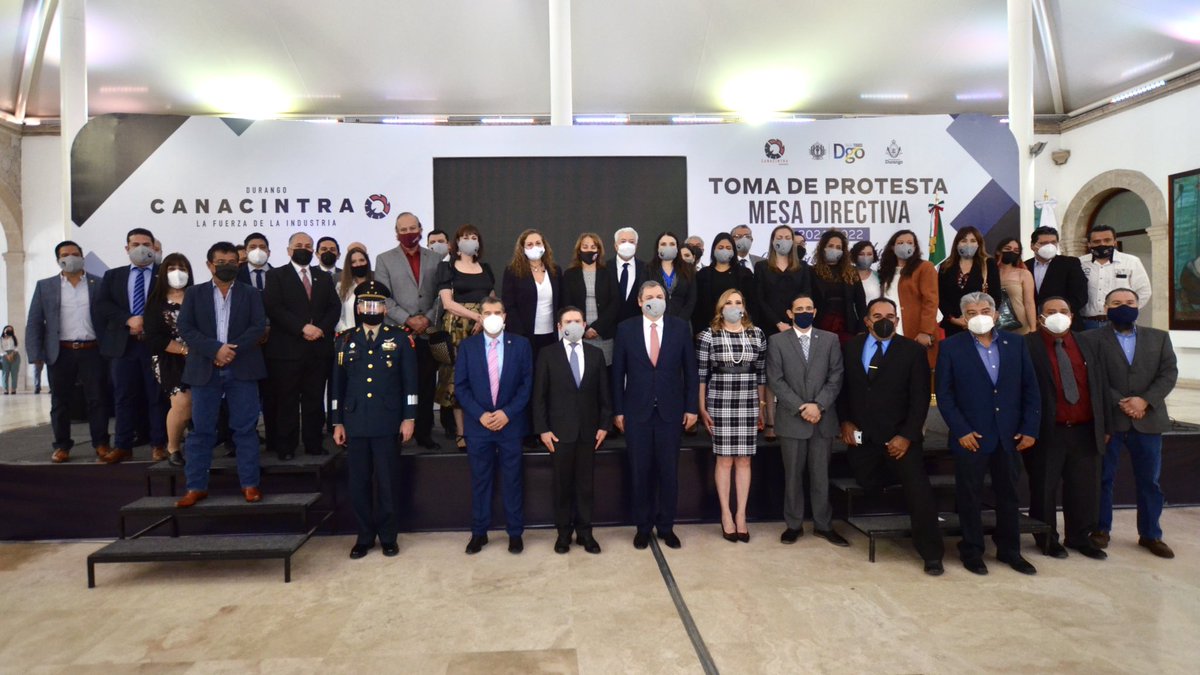 #LaFuerzaDeLaIndustria se construye con el trabajo de cada uno de sus líderes. En presencia del Gobernador, Dr. <a href="/AispuroDurango/">José R. Aispuro T.</a>, el Ing. Eduardo Rodríguez Gálvez rindió protesta como Presidente de <a href="/CANACINTRA_Dgo/">Canacintra Durango</a> para el periodo 2021-2022, ¡Enhorabuena!