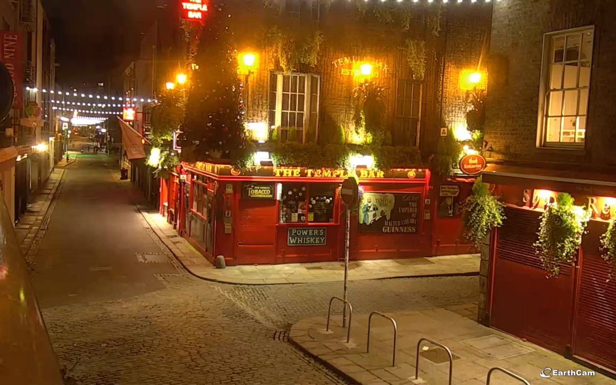 ciantraynor's tweet photo. Exactly one year later and Temple Bar is just as empty on the night of St. Patrick's Day... https://t.co/IhkacC3L8y