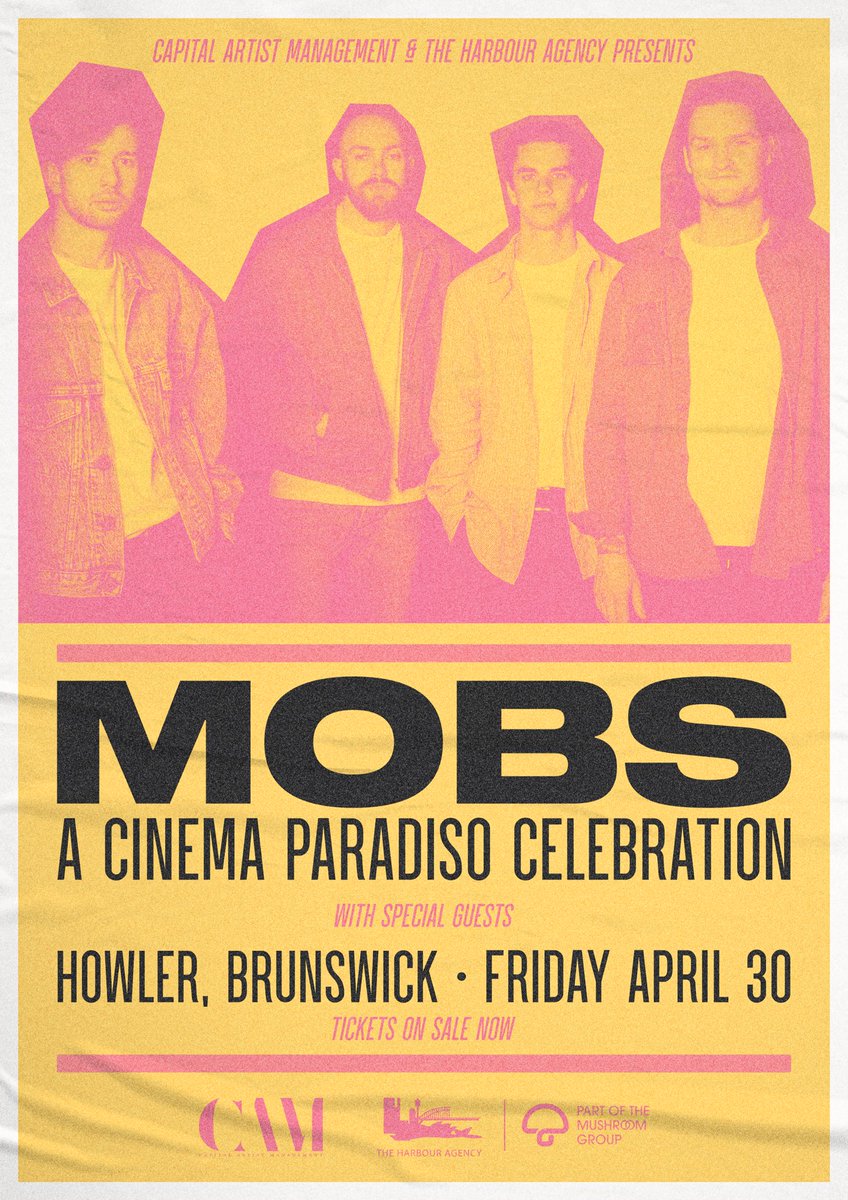 MOBSmusic's tweet photo. Melbourne, we’re extremely excited to announce our first show in over a year!
Tickets are on sale NOW via Moshtix https://t.co/Im0VsnJ2bz https://t.co/4LJuDvuxCE