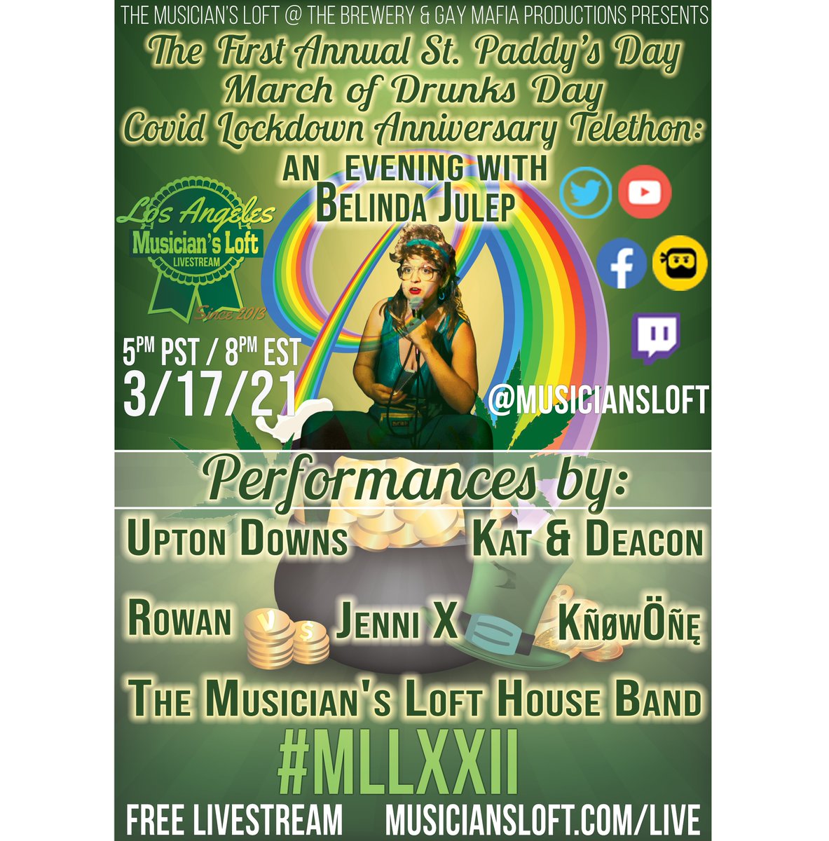 musiciansloft's tweet photo. LIVESTREAM SHOW TONIGHT!
#MLLXXII - 5pm-11pm PT / 8pm-2am ET
https://t.co/MqbMOFQvbV https://t.co/lqDVQn4QEF