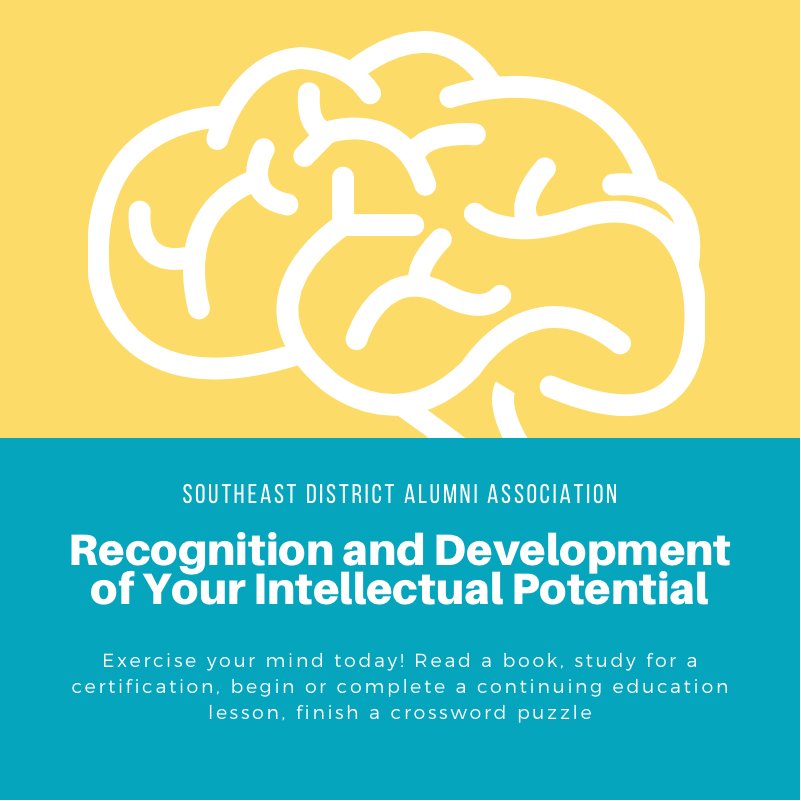 Day Five: Recognition and Development of Your Intellectual Potential 

Take some time this evening to read a book, watch a informative video, or work on a crossword. Anything to help you recognize and develop what you’re interested in learning about!