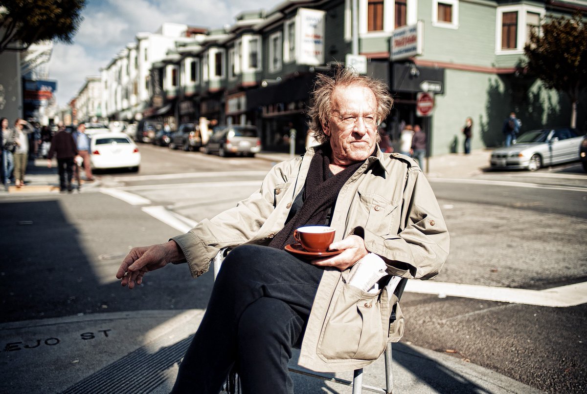 HaightStreetArt's tweet photo. Remembering Paul Kantner on what would have been his 80th birthday. We miss seeing him relaxing @ Caffe Trieste &amp; out enjoying The City he loved.

Art by @JeremyFish.

#PaulKantner #JeffersonAirplane #JeffersonStarship #Starship #NorthBeach #CaffeTrieste #JeremyFish #SanFrancisco https://t.co/kNy5DQaUgi