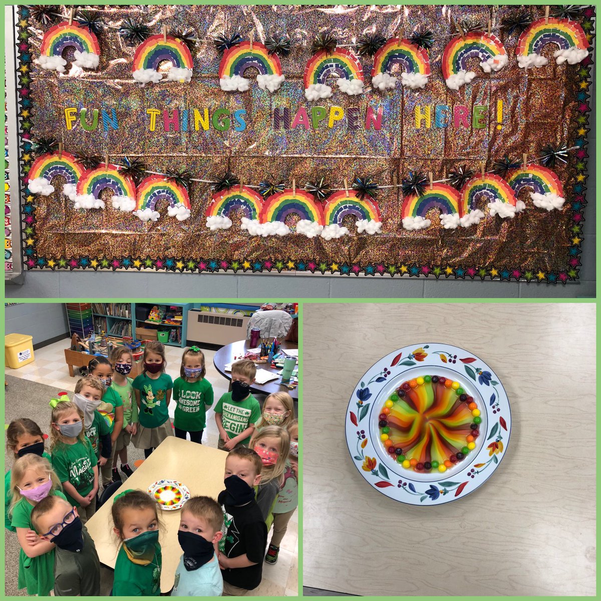 sfxtigers's tweet photo. Our little Pre-K Leprechauns had fun celebrating St. Patrick’s Day by making different rainbows! #SFXTigerPride #1Faith1Family1SFX https://t.co/NPPDEA4d89