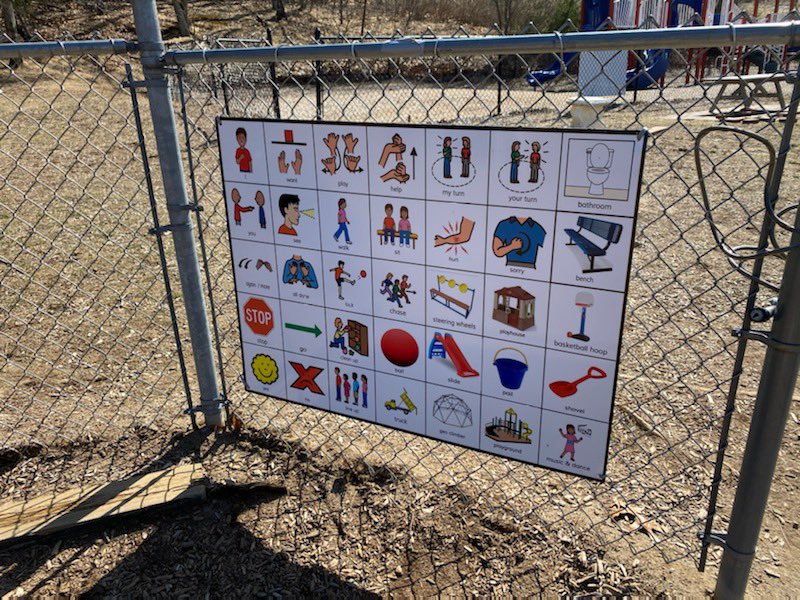 Mccarthyschool's tweet photo. We are loving our new signs that were grant funded by the Peabody Education Foundation. They are perfect for our spring recesses!   @PeabodyEd https://t.co/ggPvptbs2B