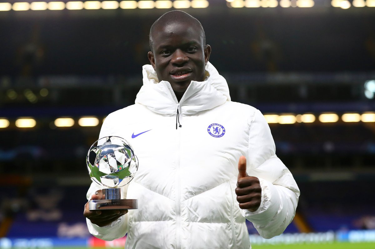 footballontnt's tweet photo. N'Golo Kante was EVERYWHERE tonight! 🌪

97 touches
71 completed passes (87.7%)
2 key passes
4/7 dribbles completed
4/7 ground duels won
2 interceptions
2 clearances
13 loose-ball recoveries

#UCL https://t.co/2eXpBXCdnv