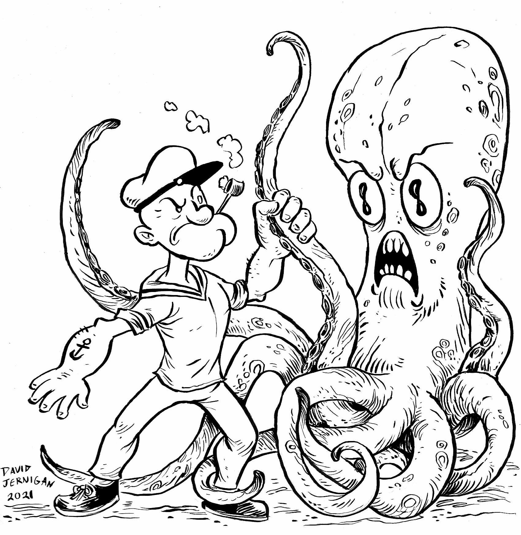 Popeye The Sailor Man Drawings