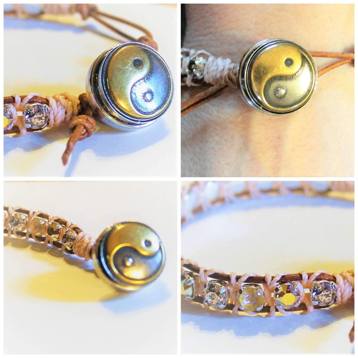 MchughDiane's tweet image. Yin &amp;amp; Yang Crystal Snap Button Leather bracelet tuppu.net/771ac1fd #LadybugfeetJewelryDesigns #SnapButtonBracelet