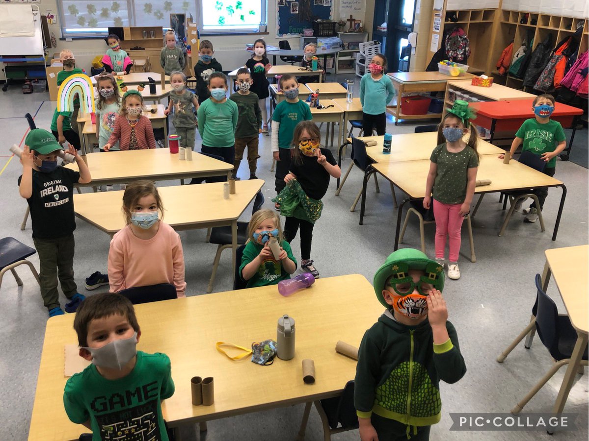 MissRibeiro5's tweet photo. Having some fun making music this St Patrick’s Day 🌈☘️ @shcsparis https://t.co/zqUAAg7AXS