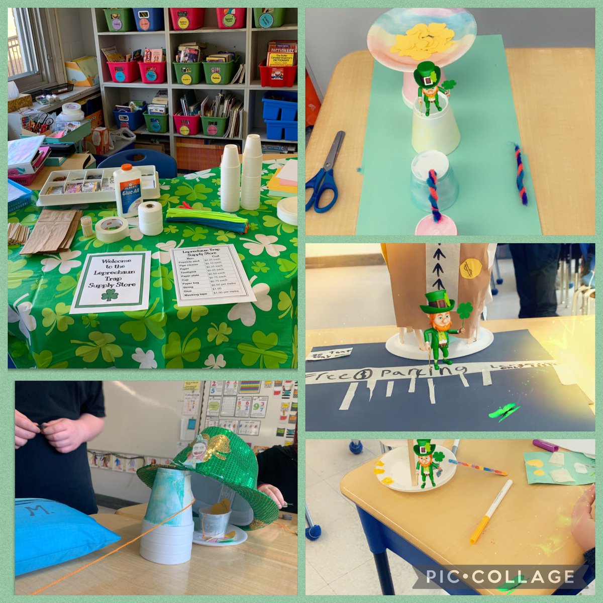 mrscorbettfps's tweet photo. Such a great #StPatricksDay  creating Leprechaun traps. Thanks @MrsHoltQEB for the idea! https://t.co/vrPlmi2rPa