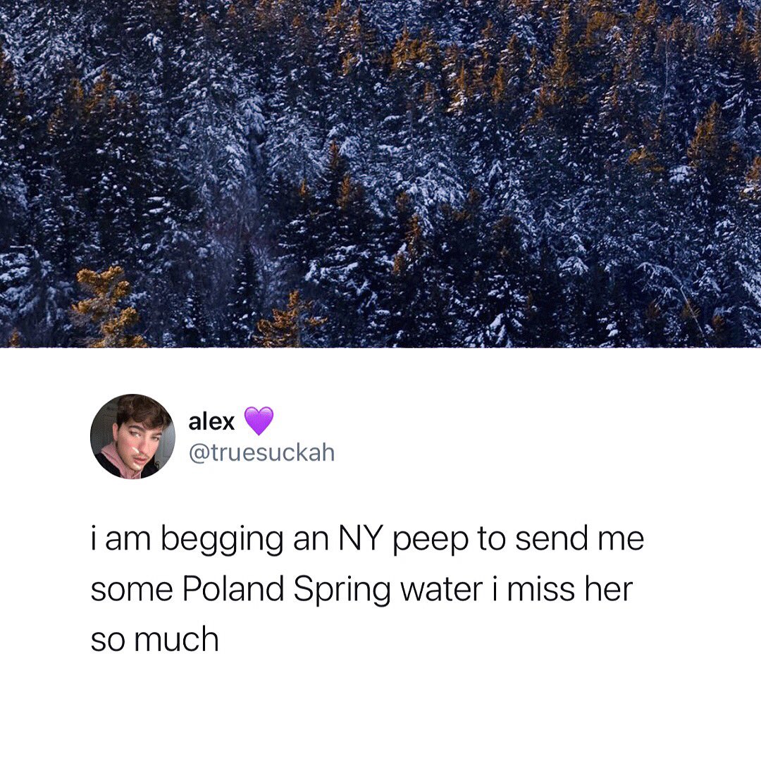 Originwater's tweet image. We got you, @truesuckah! No need to miss us any longer, #PolandSpringOrigin is now available nationwide.