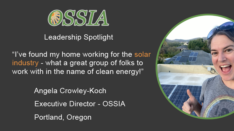 OSSIA_Solar's tweet photo. We have endless gratitude for the endless amount of passion @crowleykoch has for our beloved industry and stakeholders. Angela is making herstory along with all y'all !!!! #oregonsolar https://t.co/eSxsMCT2yZ