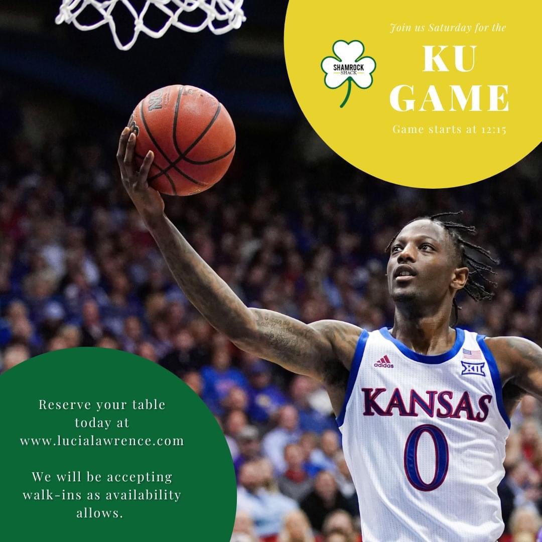 Join us Saturday for the Jayhawks' first game in the NCAA Tournament!

Make your reservations today at lucialawrence.com

Walk-ins will be welcome as availability allows.