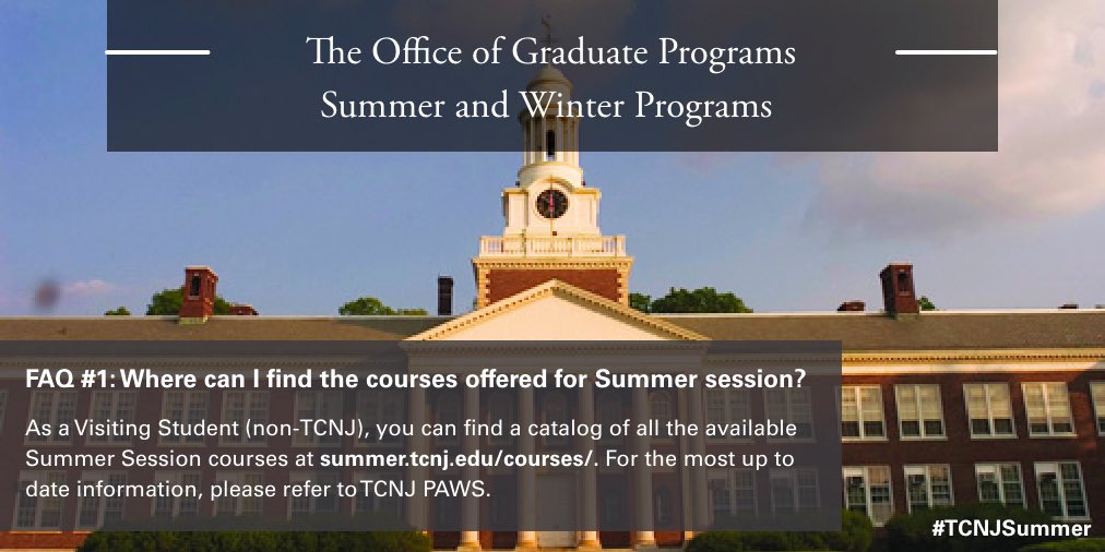 Check out the latest summer 2021 courses here: summer.tcnj.edu/courses/ #tcnjsummer #tcnjtoday