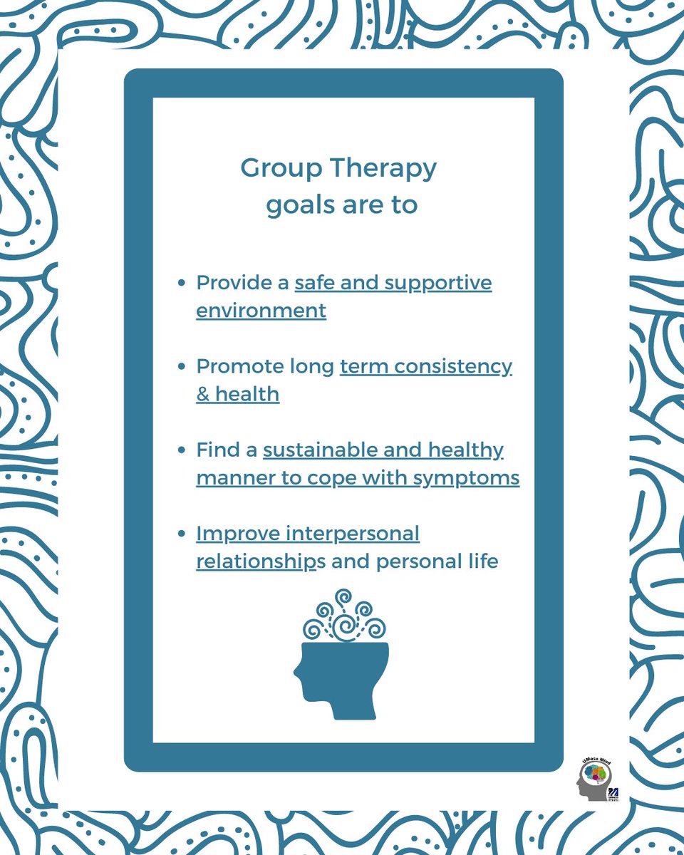 UMassMind's tweet photo. Therapy can occur in all sorts of ways. For those living with schizophrenia it is important to know the advantages of taking part in group therapy! #grouptherapy #mentalhealth https://t.co/itk5JYd6A0