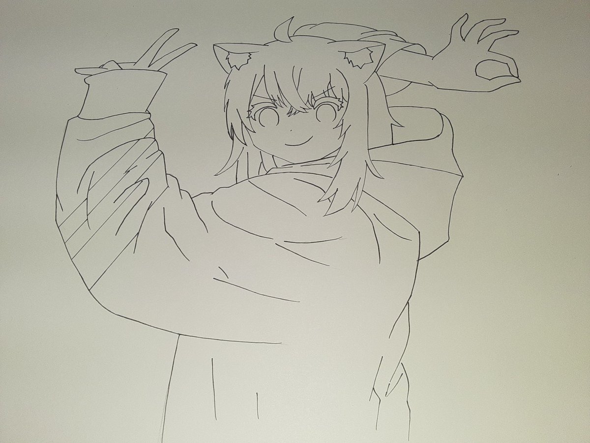 Yaya 絵を描きます W 進捗 ラフと線画まで完成 明日には仕上げま す 絵描きさんと繋がりたい イラスト 好きな人と繋がりたい