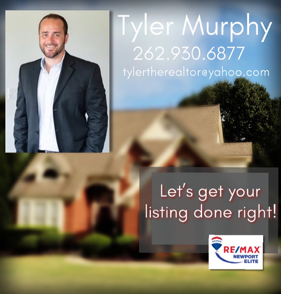 TylerMRealtor's tweet photo. I’m scheduling consultations to provide you a value on your property at no charge to you! Message me with dates and times #tylermurphytherealtor  #racinerealestate #racinerealtor #racinewi #racinecounty #wisconsin #wisconsinrealtor #wisconsinrealestate #kenosharealestate https://t.co/gtjNmpDZpl