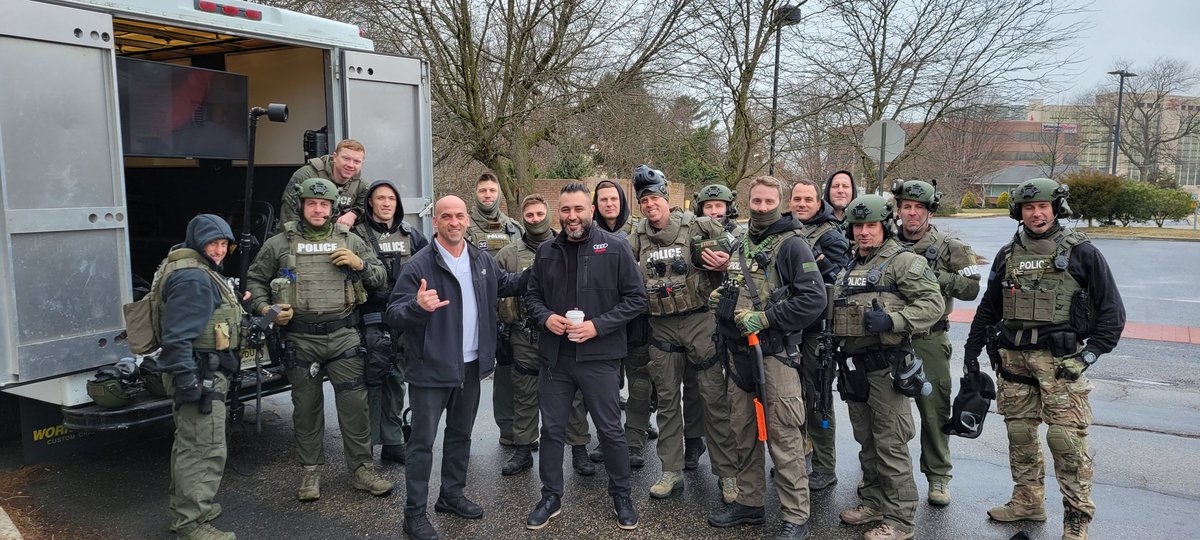 DHSMagency's tweet photo. Big thanks to the Camden County Emergency Response Team for spending some time today. True professionals.
#audi #etron #professionals #firstresponders #heros #DHSM https://t.co/JeW6d9luzs