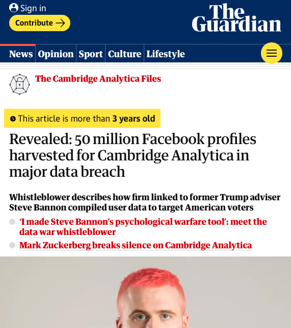 3yrs ago today, NYT and Guardian (after threat from Facebook), broke massive scoop that Facebook's personal data had not only been sold to a political operative but FB had covered up what they ultimately labeled a "breach of trust." For 3yrs they've continued to cover it up. /1