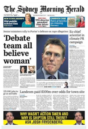 mister_wynn's tweet photo. #auspol
So, we are paying #ChristianPorter a full-time wage to do a part-time job, just so he can sue a taxpayer-funded organisation for more money, while avoiding an inquiry into his own conduct.
How good is the 'rule of law' when you're the man in charge of setting it? https://t.co/QPTBjzN43i