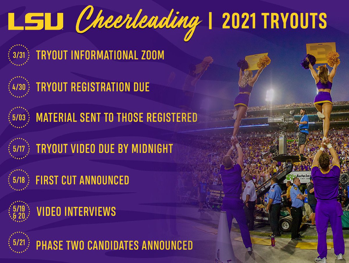 LSU Cheerleading tweet media