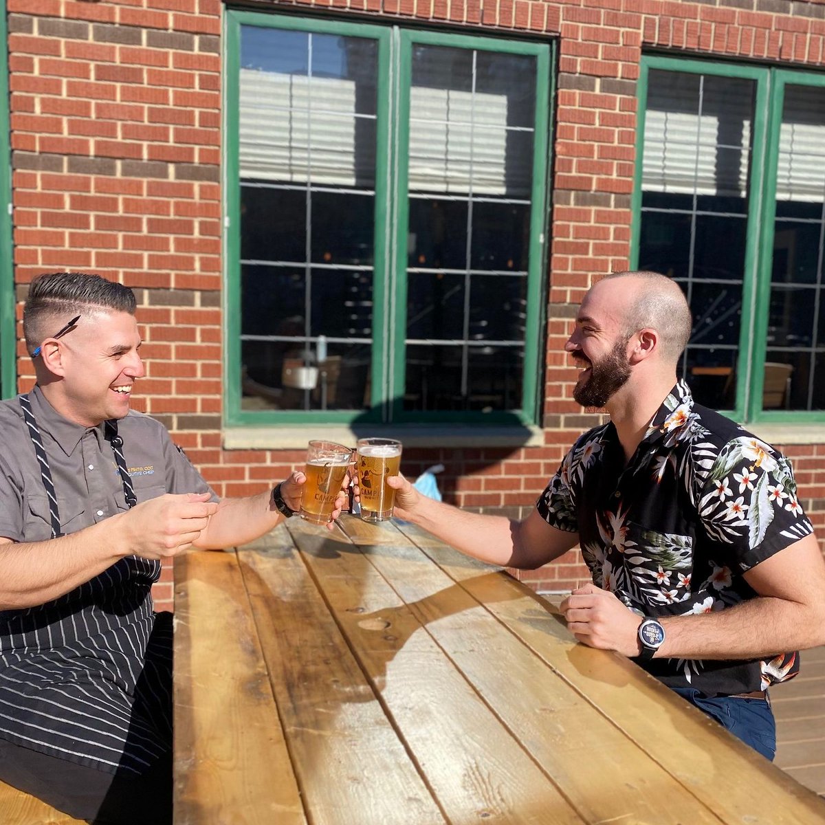 Campio Brewing Co. (@campiobrewing) on Twitter photo Happy St. Patricks Day! ☘️ Hans and Shaun want you to guess the score of the Battle of Albeerta for your chance to WIN a $50 gift card, new t-shirt or hat of your choice. Plus $1 from every Light Rail Pale Ale is donated to <a href="/LittleWarriors/">Little Warriors</a>! #yeg Happy St. Patricks Day! ☘️ Hans and Shaun want you to guess the score of the Battle of Albeerta for your chance to WIN a $50 gift card, new t-shirt or hat of your choice. Plus $1 from every Light Rail Pale Ale is donated to <a href="/LittleWarriors/">Little Warriors</a>! #yeg