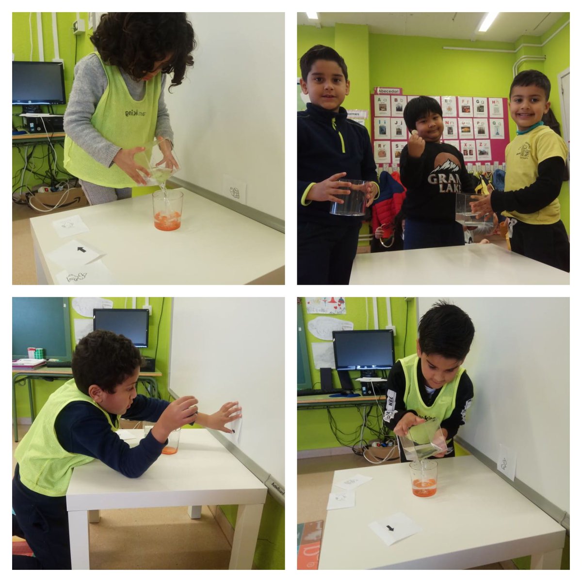 EscolaSaavedra's tweet photo. Els petits de l'escola per mitjà del fer🤲🏼 pensar🧠 i comunicar🗣️ han observat 👀 la trajectòria que fa la llum💡☀️ per mitjà de la qualitat de la refracció #projectellum #tallers #creixalsaavedra @aliancesmagnet @etseURV @AliancaStem @FundacioBofill #STEAM https://t.co/7cgQWgk6EG