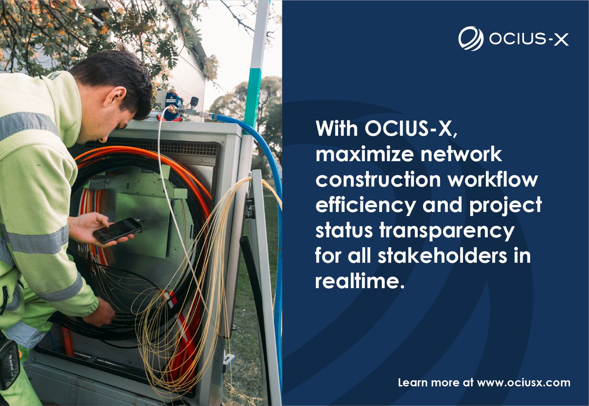 OciusX's tweet photo. By eliminating time-consuming administration via email or spreadsheets for crews in the field, OCIUS-X provides an industry-specific single source of truth for project status and data for all stakeholders.
#ociusx #transparency #betterprojectmanagement #networkconstruction https://t.co/4gmyiKB5NT