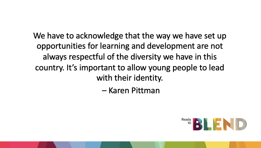 Watch <a href="/KarenPittman/">Karen J. Pittman</a> advocate for inviting individual student expression. ow.ly/Cm4r50E18HP 
Karen, what is your top advice for teachers and parents who want to be open to diverse children?
 #Teach #StudentCentered #BuildCommunity
<a href="/r2blend/">Ready to Blend</a>