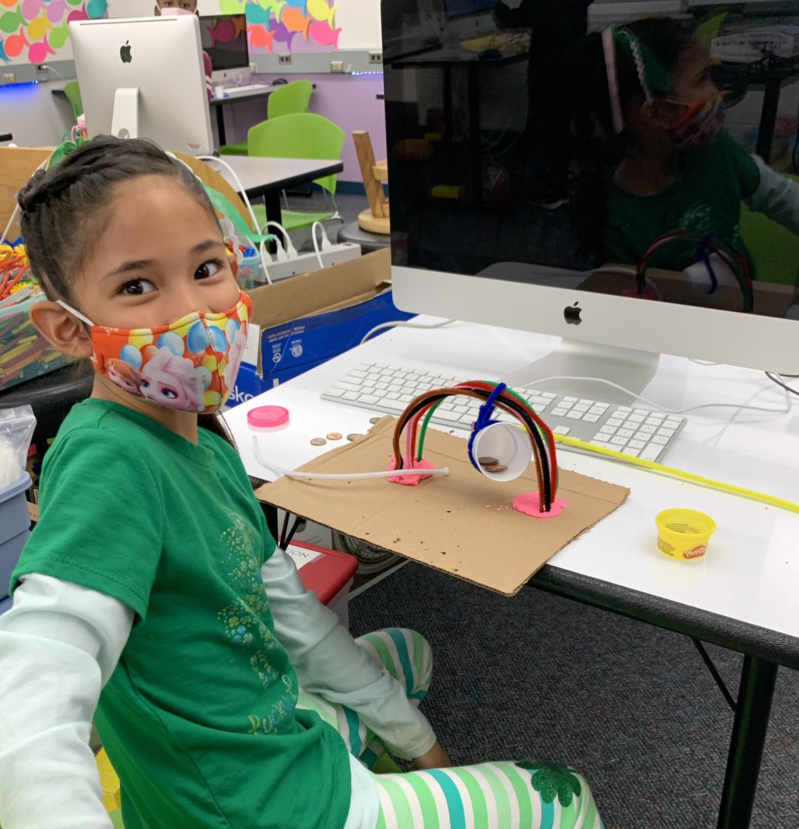 Ms_Kings_Castle's tweet photo. Today we built rainbow bridges and tested how many gold coins they could hold! Happy St. Patrick’s Day! https://t.co/7RFUzgiTny
