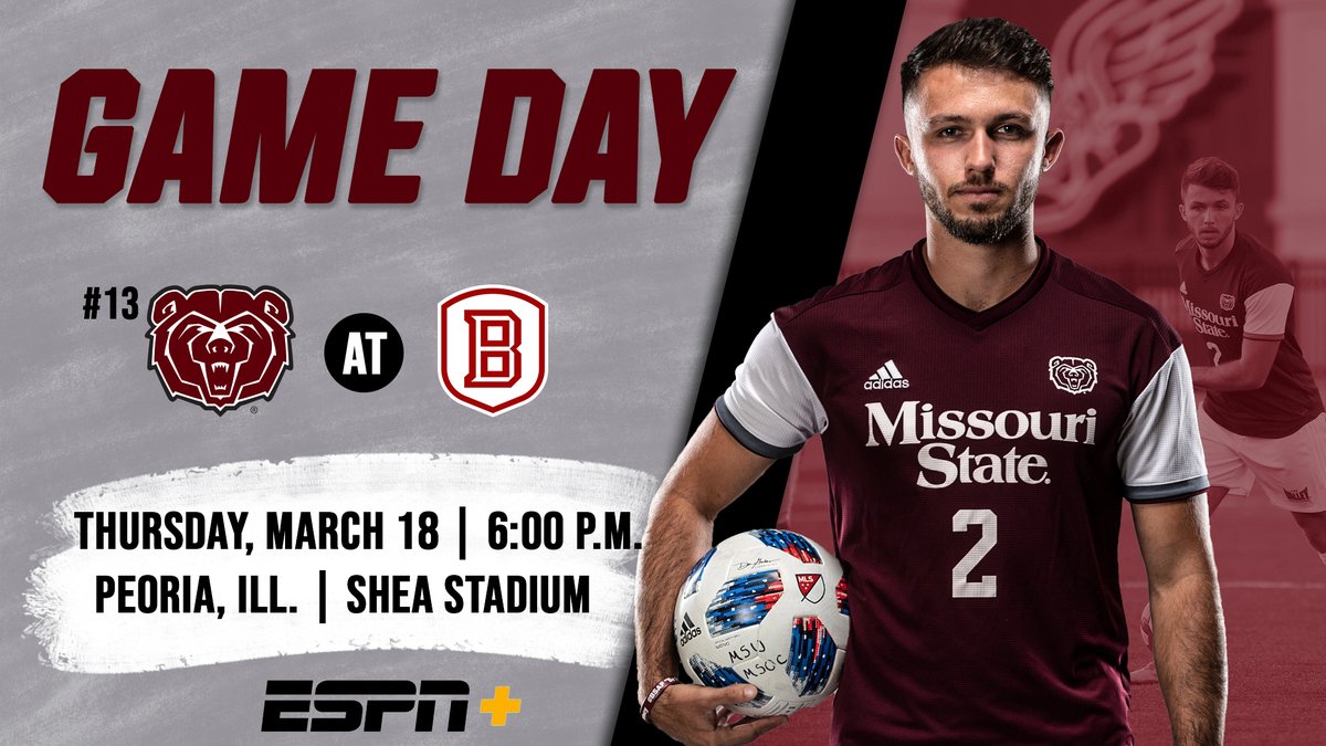 MoStateMSOC's tweet photo. GAME DAY!

🆚 Bradley
⏰ 6:00 p.m.
📍 Peoria, Ill.
💻 https://t.co/eROwLAzsOo (ESPN+)
📊 https://t.co/MnKHDtCBBL https://t.co/kRLIQNGic1