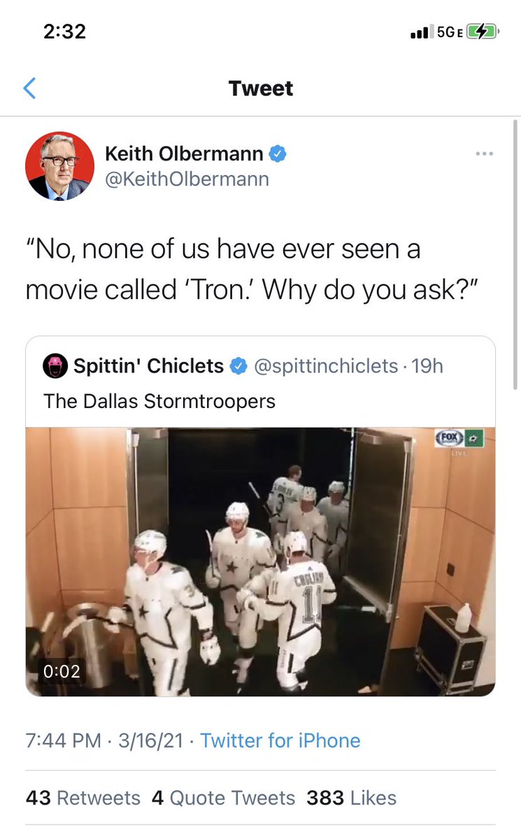 neilheyman's tweet photo. @KeithOlbermann Hi, Keith. Big fan since the sports center days. Watched Countdown. Watch your current stuff. If you hate barstool so much, why are you retweeting barstool content? https://t.co/818lZFnlrF