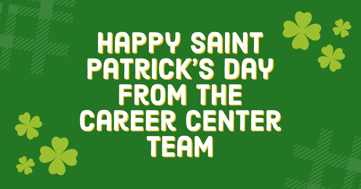 MC_CareerCenter's tweet photo. Happy St. Patrick's Day from the Career Center Team!! (Who can tell Kensley's skirt is green? We think she might be fibbing.🤥) #mugreening #educationinireland #tourismireland #globalgreening #mcgoesgreen #maryvillecollege https://t.co/r92qPHg2Wd