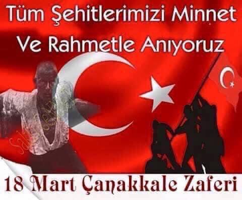 🇹🇷 Başta Gazi Mustafa Kemal Atatürk olmak üzere Çanakkale’yi geçilmez kılan aziz şehitlerimizi rahmet ve minnetle anıyoruz.

18 Mart Çanakkale Zaferimizin 106. Yılı kutlu olsun!