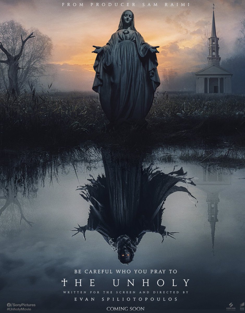 JDMorgan's tweet photo. This poster is pretty damn cool. @unholymovie smackin theaters Easter weekend. Seriously though... this poster... https://t.co/e8Tpvpcp7X