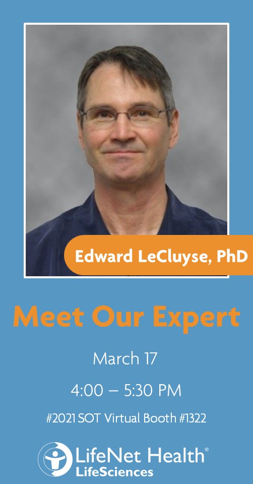 LifeNetHealth's tweet image. Visit LifeNet Health LifeSciences expert scientists at #2021SOT Booth#1322. They are eager to share exciting developments around our expanding portfolio of high-quality, human-based research solutions. #invitrotesting #human3Dmodels #safetyassessment bit.ly/3bDiRgq
