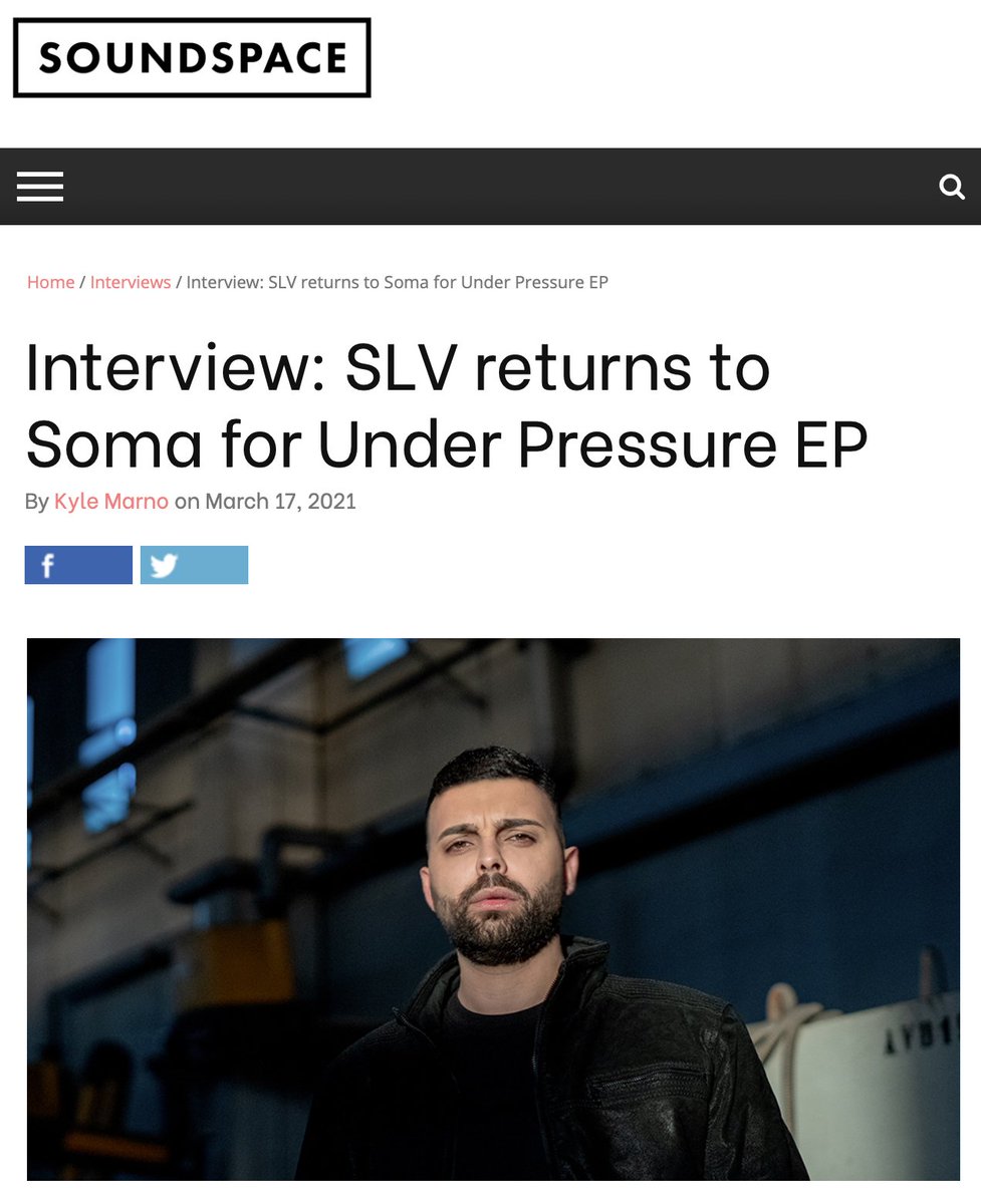 Interview: <a href="/slvimprint/">SLV</a> returns to Soma for Under Pressure EP (via <a href="/WeAreSoundspace/">Soundspace</a>)=> buff.ly/30RqfhV