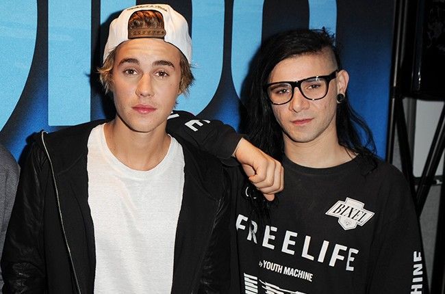 dancingastro's tweet photo. .@Skrillex, @TroyBoiMusic and @Virtual_Riot all have production credits on @justinbieber's 'Justice' album that drops Friday 🧐 | 📸: Larry Marano https://t.co/j0xCfeKbM0 https://t.co/gMiDuC9wLP
